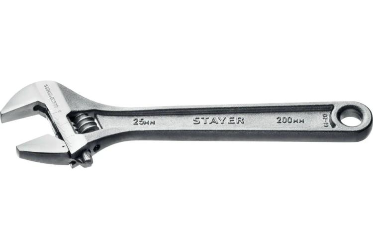 Ключ разводной до 25 мм, длина 200 мм, STAYER MASTER MAX-Force 2725-20_z01