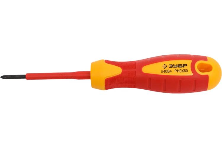 Отвёртка PH0х60 диэлектрическая, ЗУБР 25262-0-060_z01