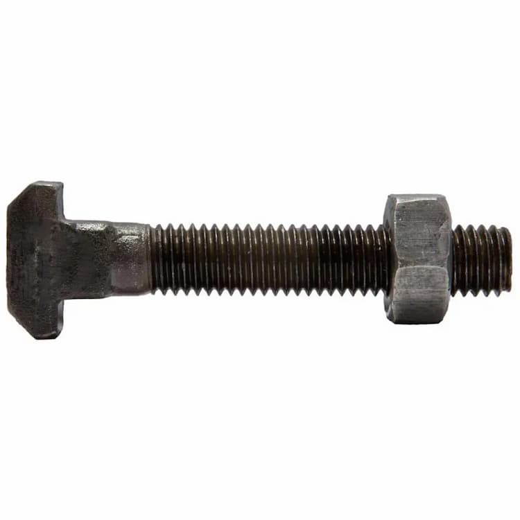 Болт 4.6 М8х35, DIN 186 B т-образный для крепления к пазам станочным в комплекте с гайкой