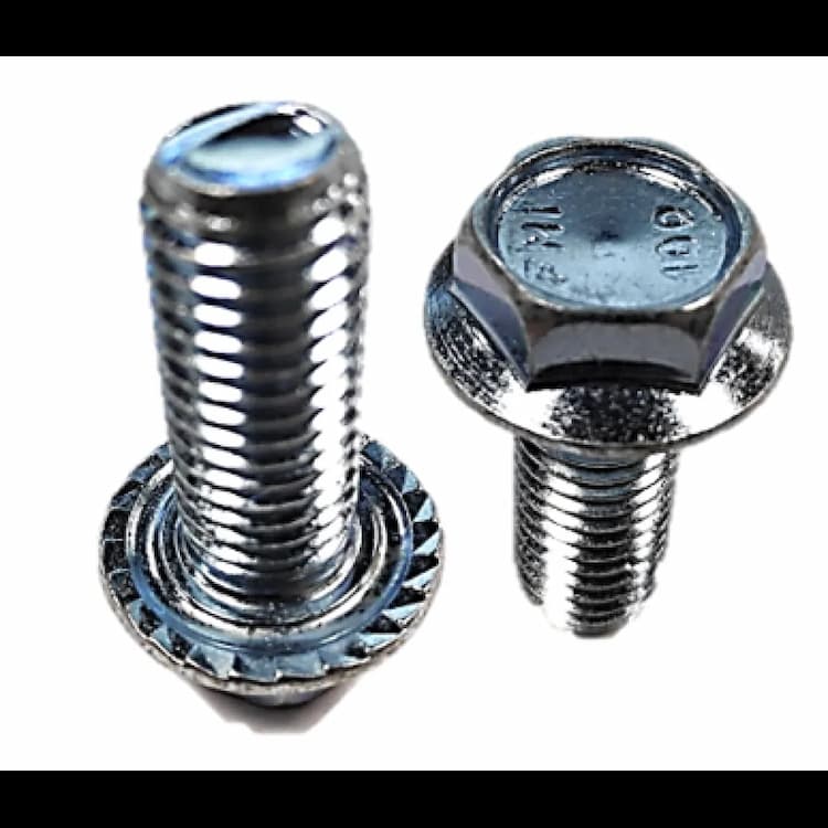 Болт 8.8 М10х20, DIN 6921 с шестигранной головкой с фланцем и зубцами на фланце, оцинкованный