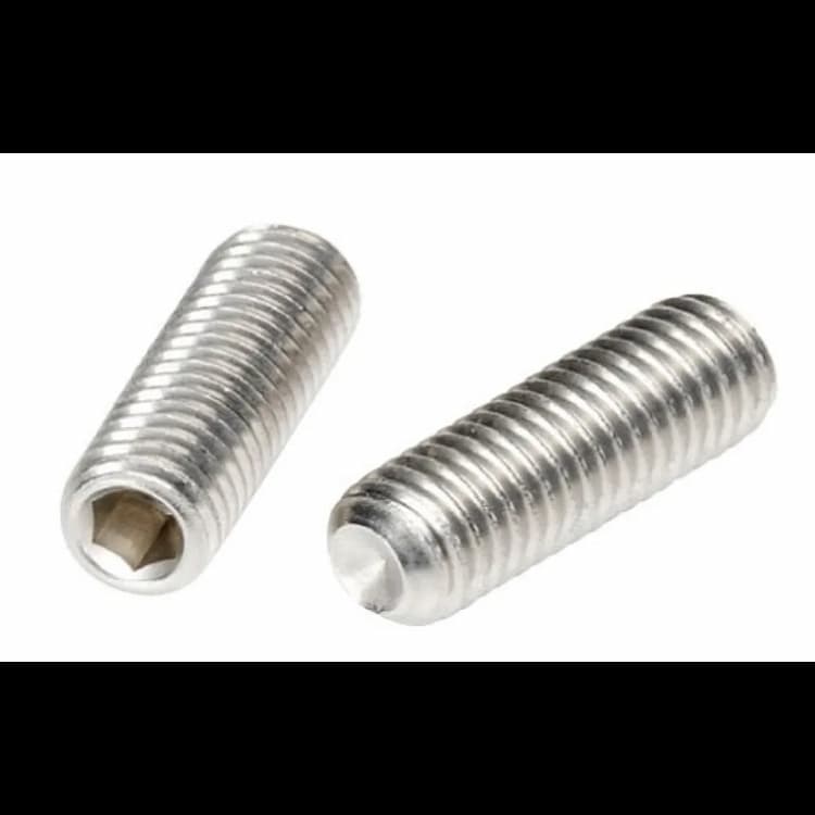 Винт 45H М12х30, DIN 916 / ISO 4029 установочный с внутренним шестигранником и засверленным концом (12.9), оцинкованный