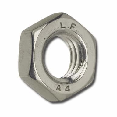 Гайка М30, DIN 936 / ISO 4035 низкая шестигранная, нержавеющая сталь А4-025