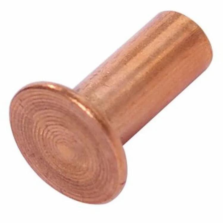 Заклёпка под молоток d6х12, DIN 7338 B полупустотелая, медь