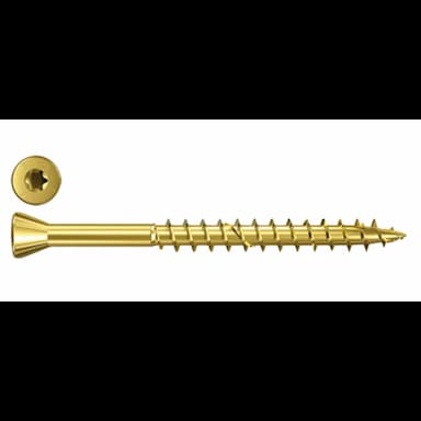 Саморез d3.5х45/30, с узкой потайной головкой TORX10 для деревянных полов YZP, оцинкованное желтое