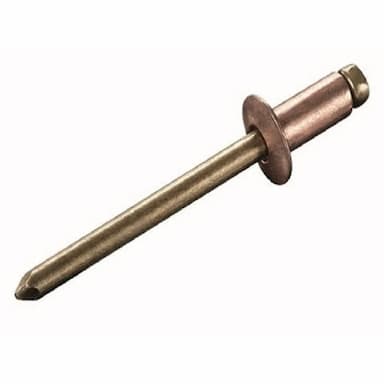 Заклёпка вытяжная d4х8, DIN 7337 A / ART 88407 стандартная, Медь / Бронза (CU/BR)