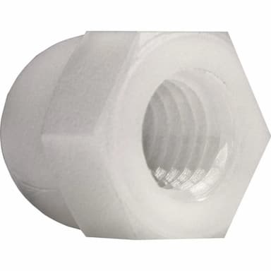 Гайка М4, DIN 1587 колпачковая высокая шестигранная, полиамид PA6.6