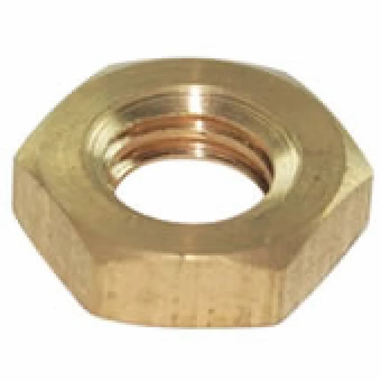 Гайка М14х1.5, DIN 936 низкая шестигранная, латунь