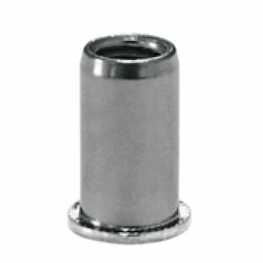 Заклёпка гаечная М3х9.5 (0.3–1.8), цилиндрическая с цилиндрическим бортиком, оцинкованная