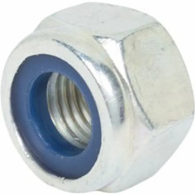 Гайка 10 М18, DIN 985 / ISO 10511 шестигранная самоконтрящаяся с нейлоновой вставкой, оцинкованная