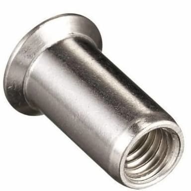 Заклёпка гаечная М10х21 (4.0–6.5), цилиндрическая с потайным бортиком, алюминий