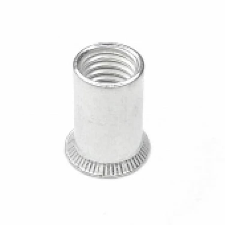 Заклёпка гаечная М4х12 (1.5–3.0), цилиндрическая с потайным бортиком, алюминий