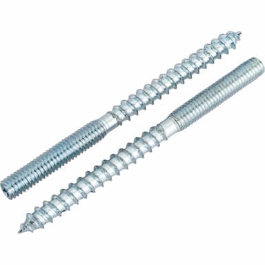 Шуруп-шпилька М6х80 TORX15, сантехническая (резьба 30 + шуруп 30), оцинкованная
