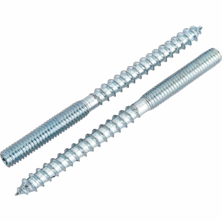 Шуруп-шпилька М6х80 TORX15, сантехническая (резьба 30 + шуруп 30), оцинкованная