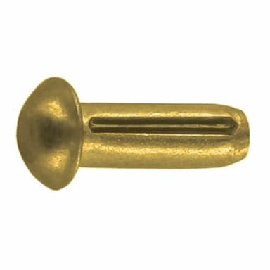 Штифт d3х5, DIN 1476 / ISO 8746, с полукруглой головкой и насечками по всей длине, латунь