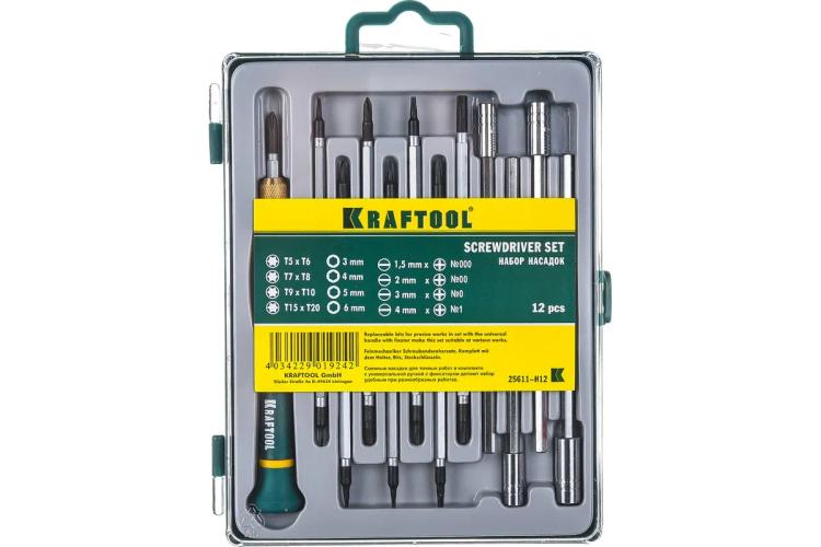 Набор отвёрток для точных работ 12 предметов, KRAFTOOL 25611-H12