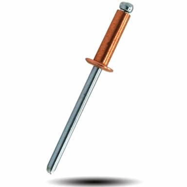 Заклёпка вытяжная d3х4, DIN 7337 A / ART 88406 стандартная, Медь / Сталь (CU/ST)