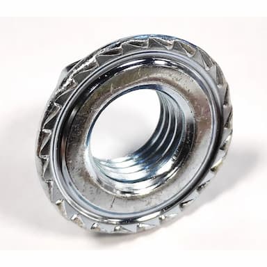 Гайка 8 М5, DIN 6923 шестигранная с фланцем и зубцами, оцинкованная