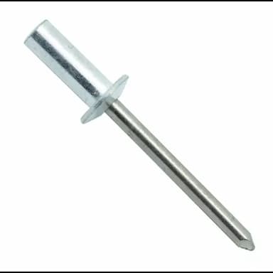 Заклёпка вытяжная d4х8, DIN 7337 A закрытая глухая, Алюминий / Нержавеющая сталь А2 (AL/А2)