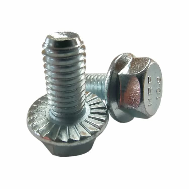 Болт 10.9 М16х1.5х55, DIN 6921 с шестигранной головкой с фланцем и насечкой RIPP, цинковые хлопья