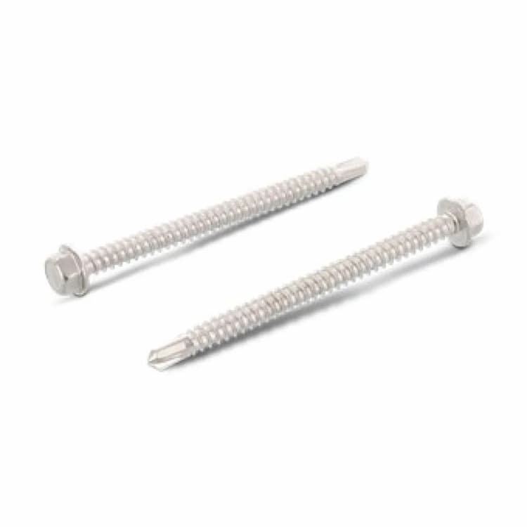 Саморез d6.3х45, DIN 7504 K с шестигранной головкой со сверлом JP76, нержавеющая сталь А4