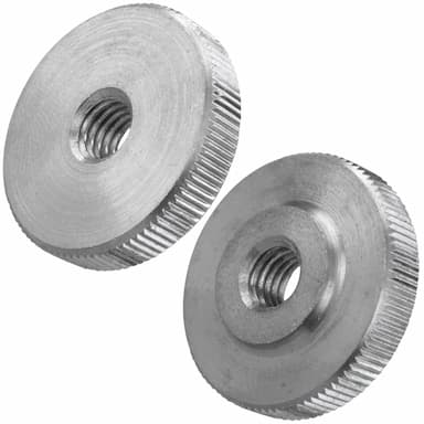 Гайка М3, DIN 467 круглая рифлёная с накатанной головкой низкая