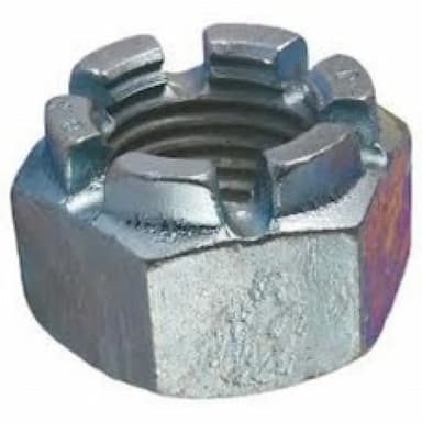 Гайка 6 М24, DIN 935 / ISO 7035 корончатая шестигранная, оцинкованная