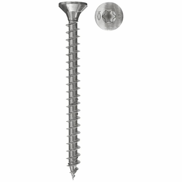 Саморез d5х30, универсальный с потайной головкой TX FPF-ST f, нержавеющая сталь А2