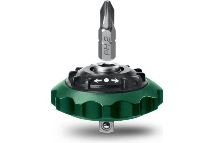 Трещотка суперкомпактная реверсивная для бит и головок 1/4″, KRAFTOOL Space Ratchet 25890