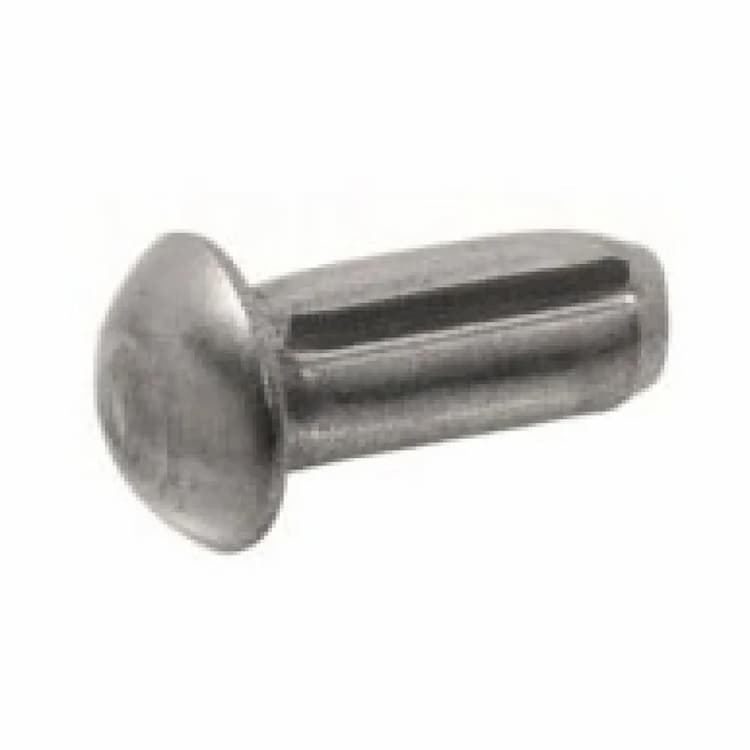 Штифт d2х4, DIN 1476 / ISO 8746, с полукруглой головкой и насечками по всей длине, алюминий