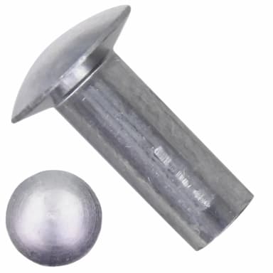 Заклёпка под молоток d6х16, DIN 662 / ISO 1051 с полупотайной головкой, алюминий