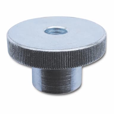 Гайка М3, DIN 466 круглая рифлёная с накатанной головкой высокая, оцинкованная