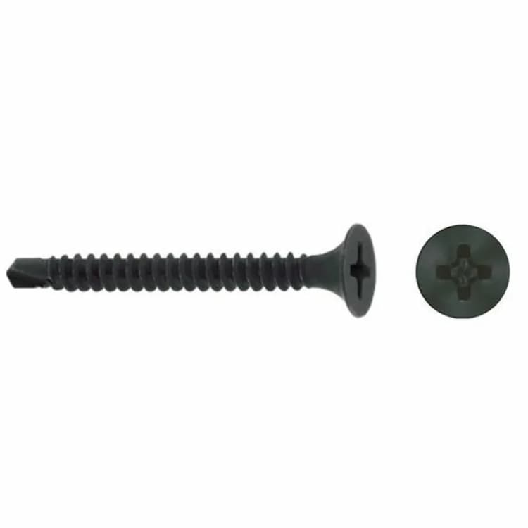 Саморез d3.5х45, гипсокартон-металл со сверлом СГМ-SD с потайной головкой PH, черный