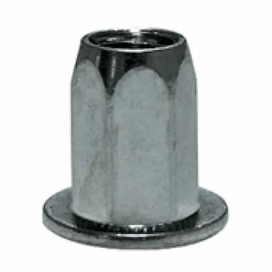 Заклёпка гаечная М10х21 (1.0–3.5), шестигранная с цилиндрическим бортиком, оцинкованная