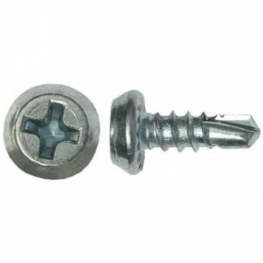 Саморез d3.5х9.5, с полуцилиндрической головкой PH со сверлом КЛОП, оцинкованный