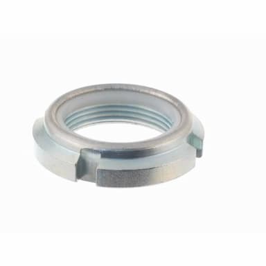 Гайка М45х1.5, ART 88081 самоконтрящаяся шлицевая GUK с нейлоновой вставкой, оцинкованная