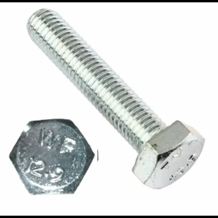 Болт 12.9 М8х30, DIN 933 / ISO 4017 с шестигранной головкой и полной резьбой, оцинкованный