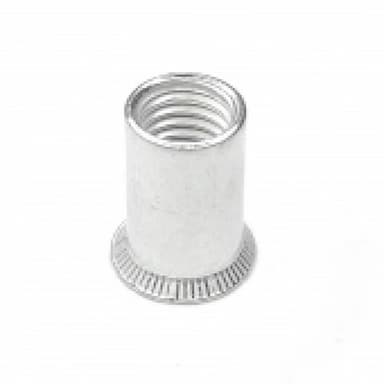 Заклёпка гаечная М5х13 (1.5–4.0), цилиндрическая с потайным бортиком, алюминий