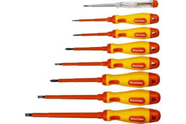 Набор диэлектрических отвёрток 8 предметов, KRAFTOOL X-Drive ELECTRO 250088-H8