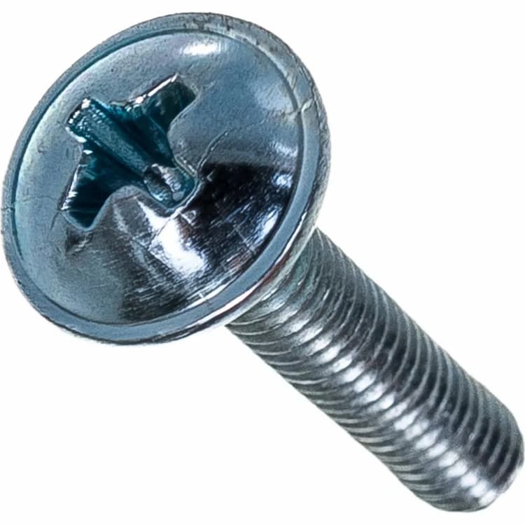 Винт М4х6, DIN 967 мебельный с полукруглой головкой и пресс-шайбой PH, оцинкованный