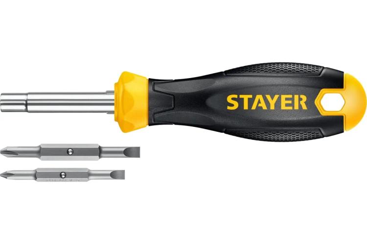 Отвёртка комбинированная 6 в 1, STAYER HERCULES 2517