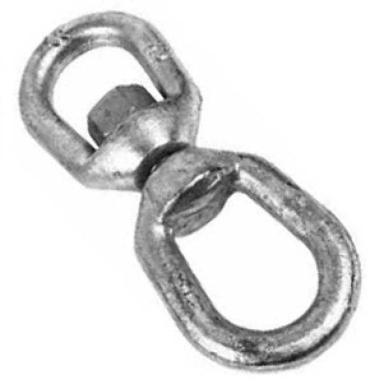 Вертлюг d6, петля-петля, оцинкованный