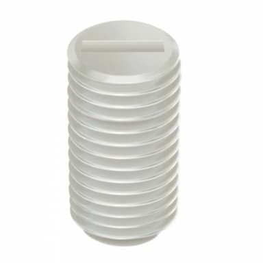 Винт М8х16, DIN 551 / ISO 4766 установочный с прямым шлицем и плоским концом, полиамид PA6.6