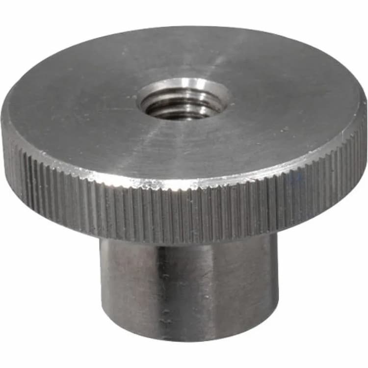 Гайка М5, DIN 466 круглая рифлёная с накатанной головкой высокая