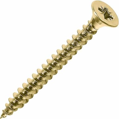 Саморез d3.5х35, универсальный с потайной головкой PZ, оцинкованное желтое