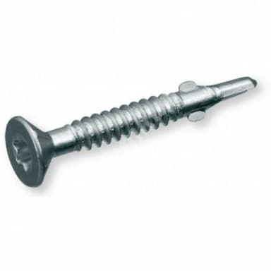 Саморез d6.3х80, DIN 7504 P с потайной головкой TORX30 со сверлом тип FLUGEL JFL82, оцинкованный