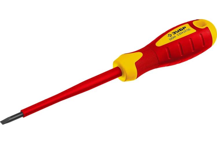 Отвёртка SL4х100 диэлектрическая, ЗУБР ПРОФЕССИОНАЛ 25261-4.0-100_z01