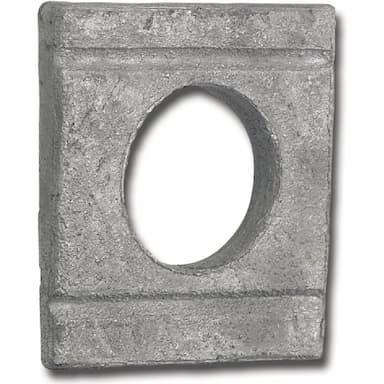 Шайба М20 d22, DIN 434 косая квадратная, горячее цинкование