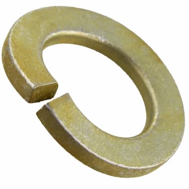 Шайба М6, DIN 128 A пружинная одновитковая изогнутая, оцинкованное желтое