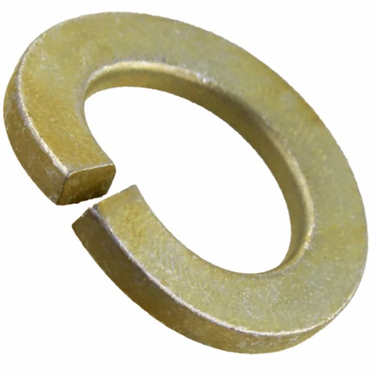 Шайба М6, DIN 128 A пружинная одновитковая изогнутая, оцинкованное желтое
