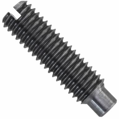 Винт 14H М3х5, DIN 417 / ISO 7435 установочный с цилиндрическим концом и прямым шлицем (6.8)